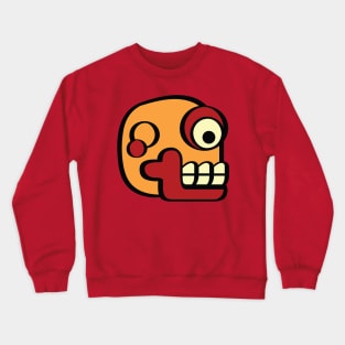 Creepy Skull Aztec Symbols Crewneck Sweatshirt
